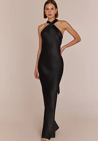 Bridesmaid Halterneck dress Roma Black