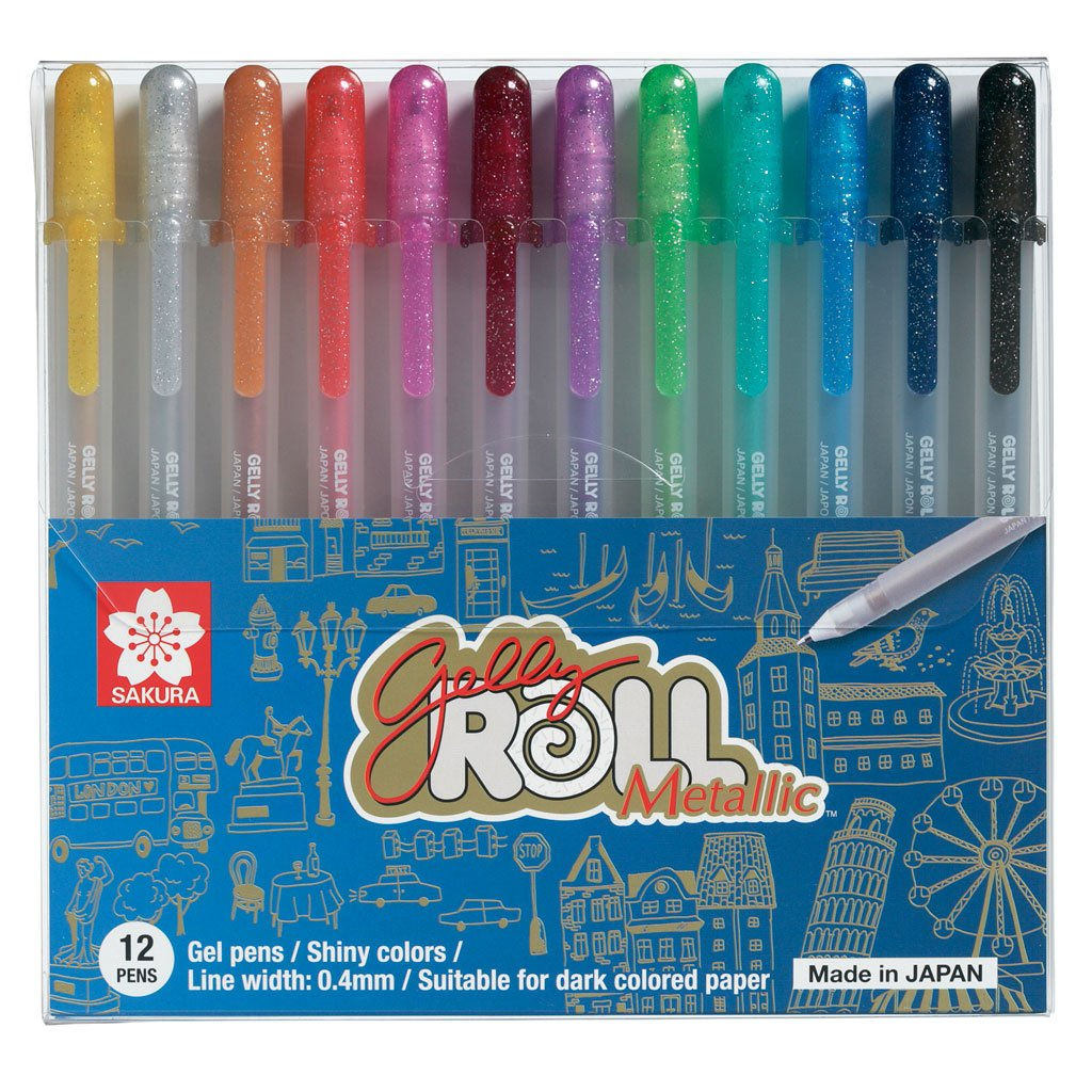 סט עטי פיגמנט בגוונים מטאליים - סקורה SAKURA