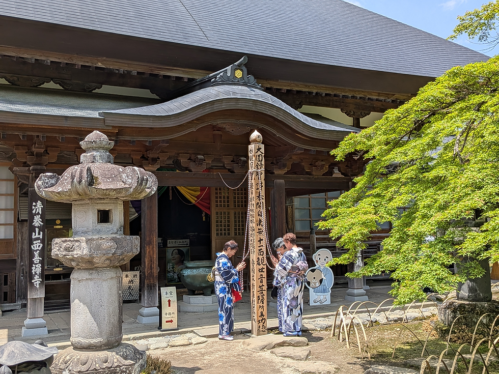 ぶらり、まち歩き⑧　コミネカエデの緑が美しいだろうと思い、札所8番西善寺へ