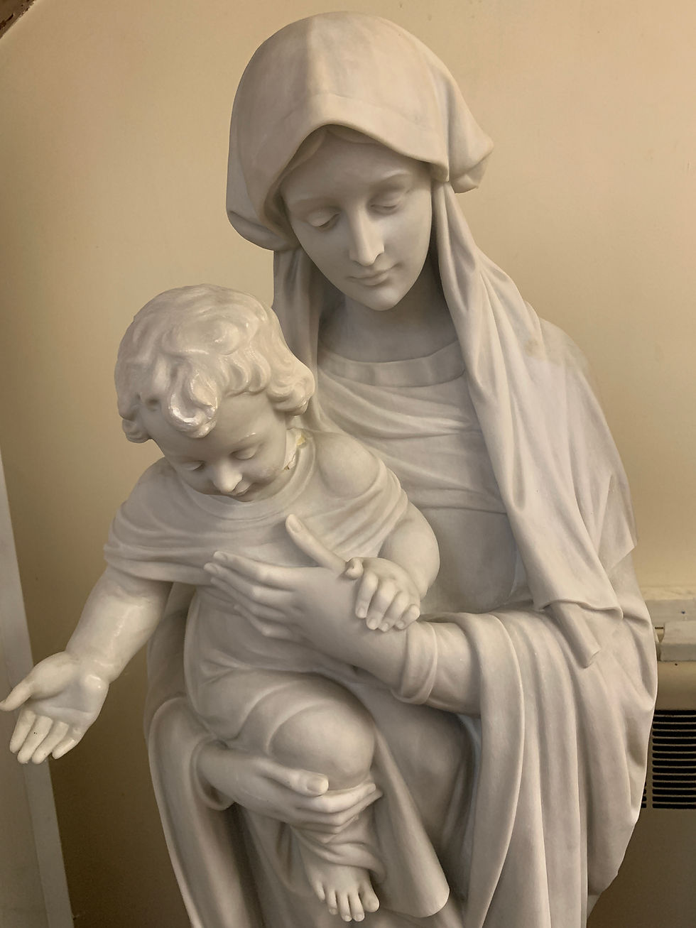 Thumbnail: Hand-Carved Carrara Marble Statue Set – Holy Family & Christ | Catholic Art