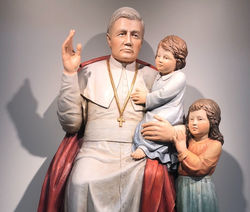 Custom statue at the new St. Pius Tenth Catholic Church