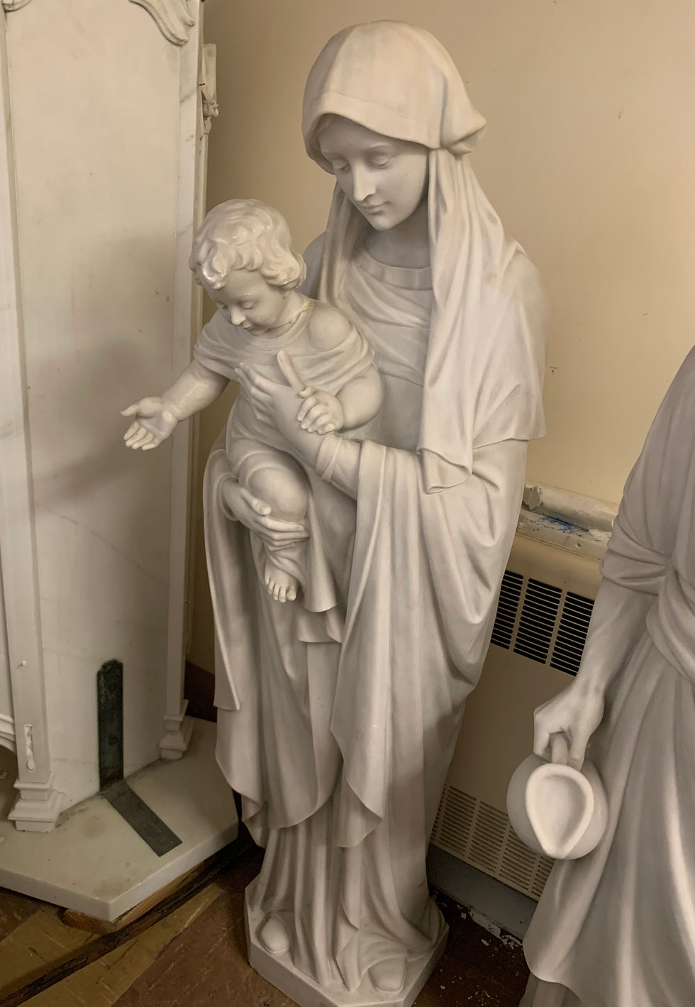 Thumbnail: Hand-Carved Carrara Marble Statue Set – Holy Family & Christ | Catholic Art