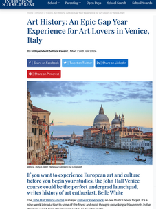 An epic gap year experience for art lovers in Venice