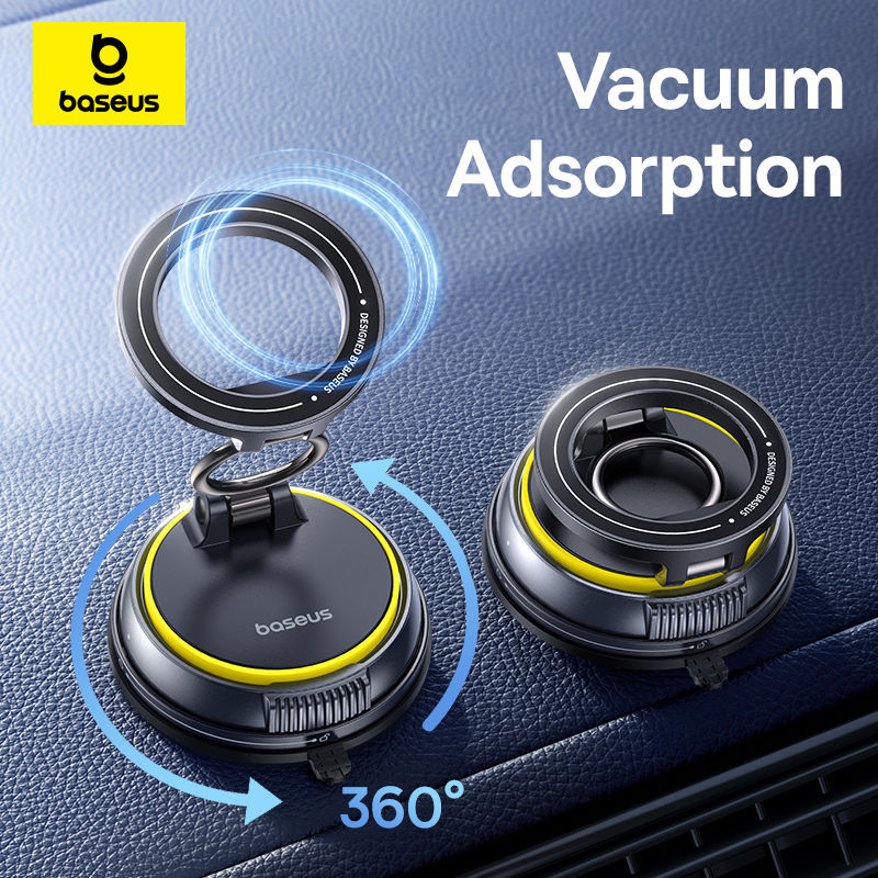Baseus Magnetic Car Phone Holder Vacuum Suction Cup Stand 360° Rotation Мagnet