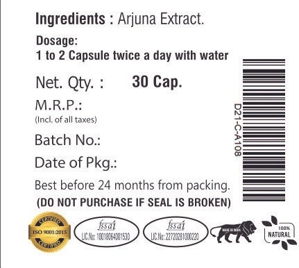 Thumbnail: The Organic Shoppee Organic Arjuna Capsules (60Caps)