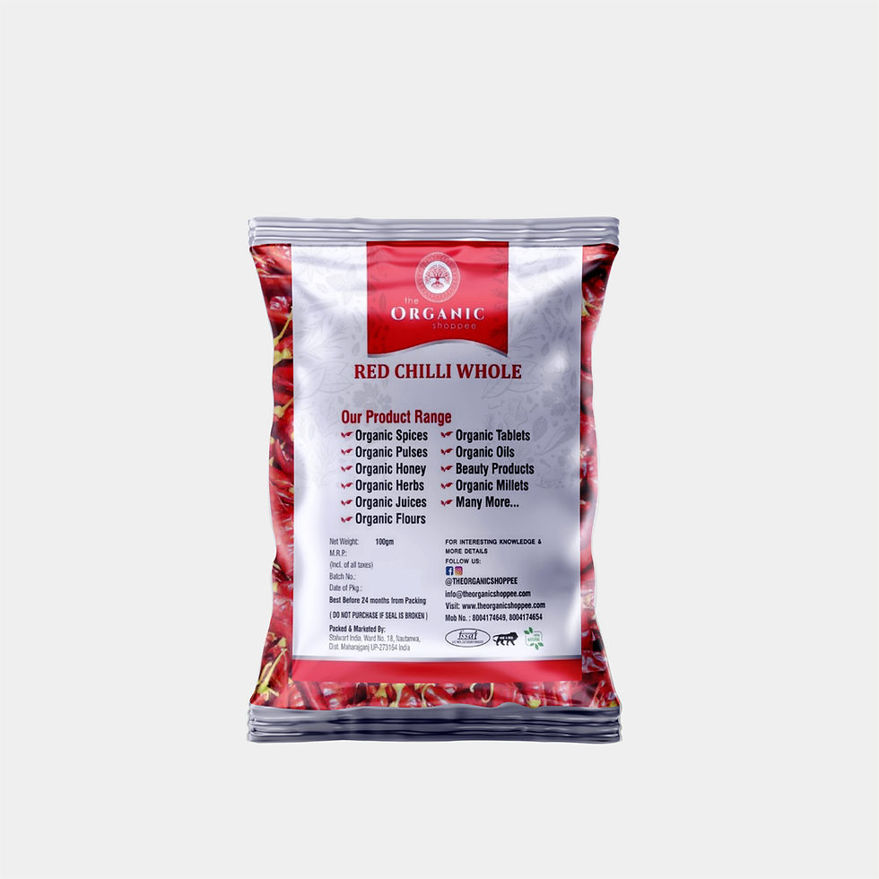 Thumbnail: The Organic Shoppee Organic Red Chilli Whole (200 gms)