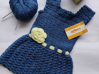 Ehsaas - Woollen Crochet Baby Frock