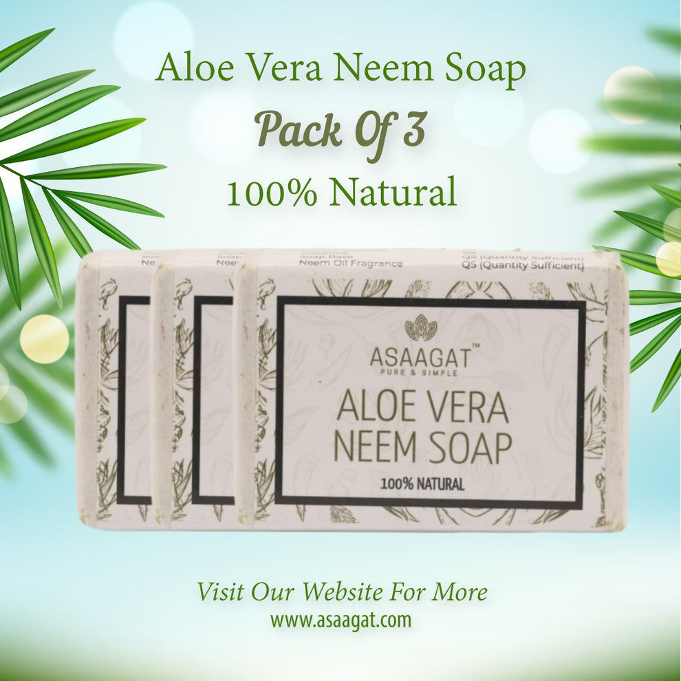 Asaagat Aloe Vera Neem Soap Set Of 3