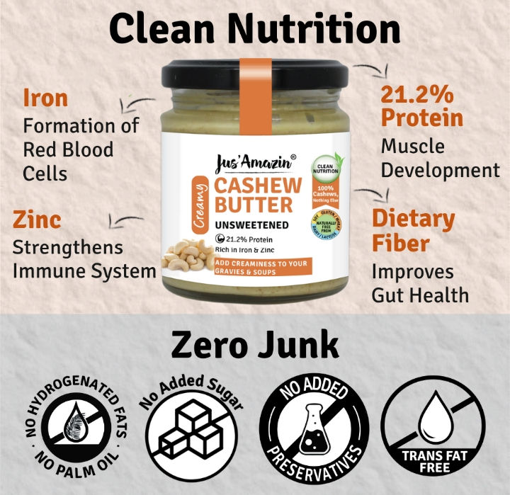 Thumbnail: Creamy Cashew Butter - Unsweetened (200gms)