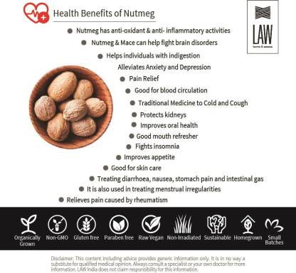 Thumbnail: Law India Travancore Nutmeg Whole - Shell Removed/ Jaiphal Whole