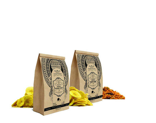 Law India Combo Pack of Banana Chips + Kerala Spicy Mixture (250 gms each)