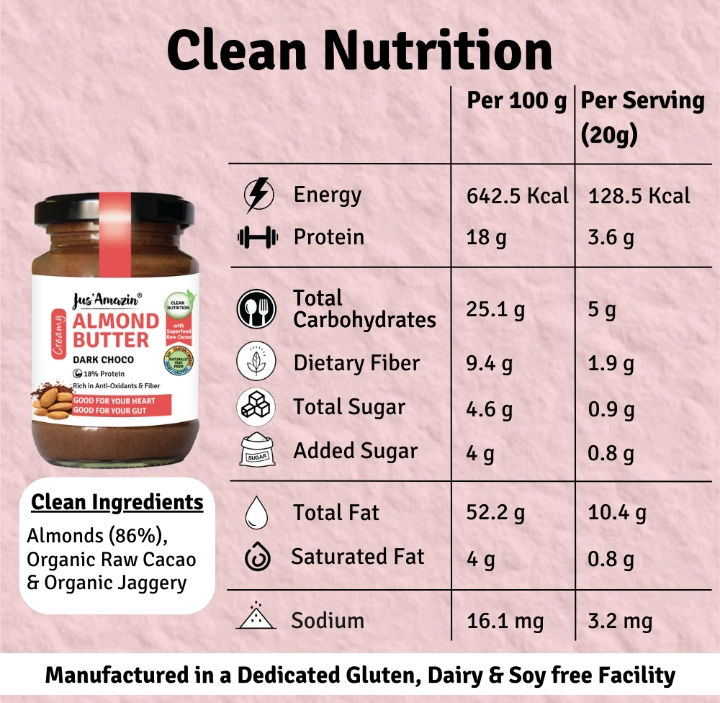 Thumbnail: Creamy Almond Butter – Dark Chocolate (125gms)