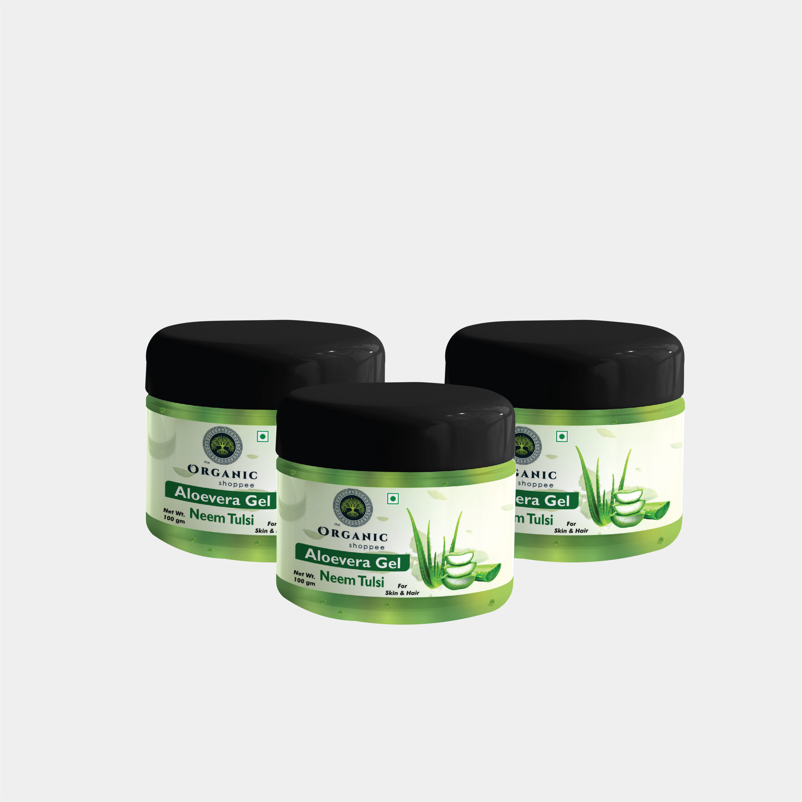 The Organic Shoppee Alovera Gel - Neem Tulsi (300 gms)