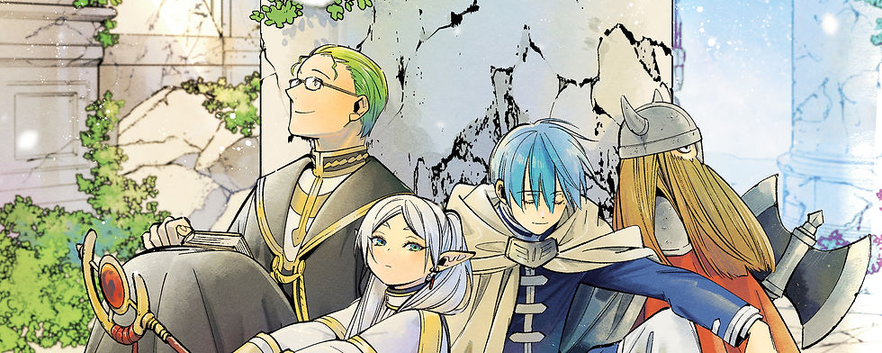 Frieren e os heróis lendários, no traço de Tsukasa Abe.