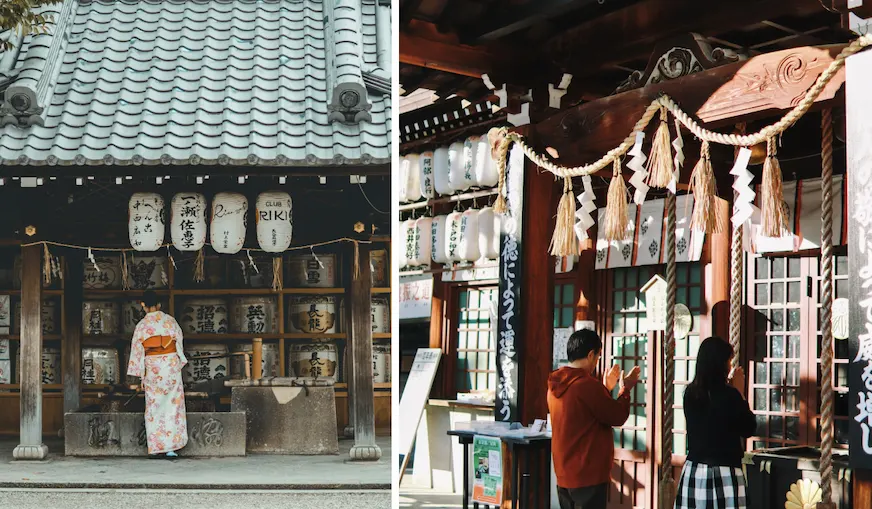 日本初詣文化示意圖