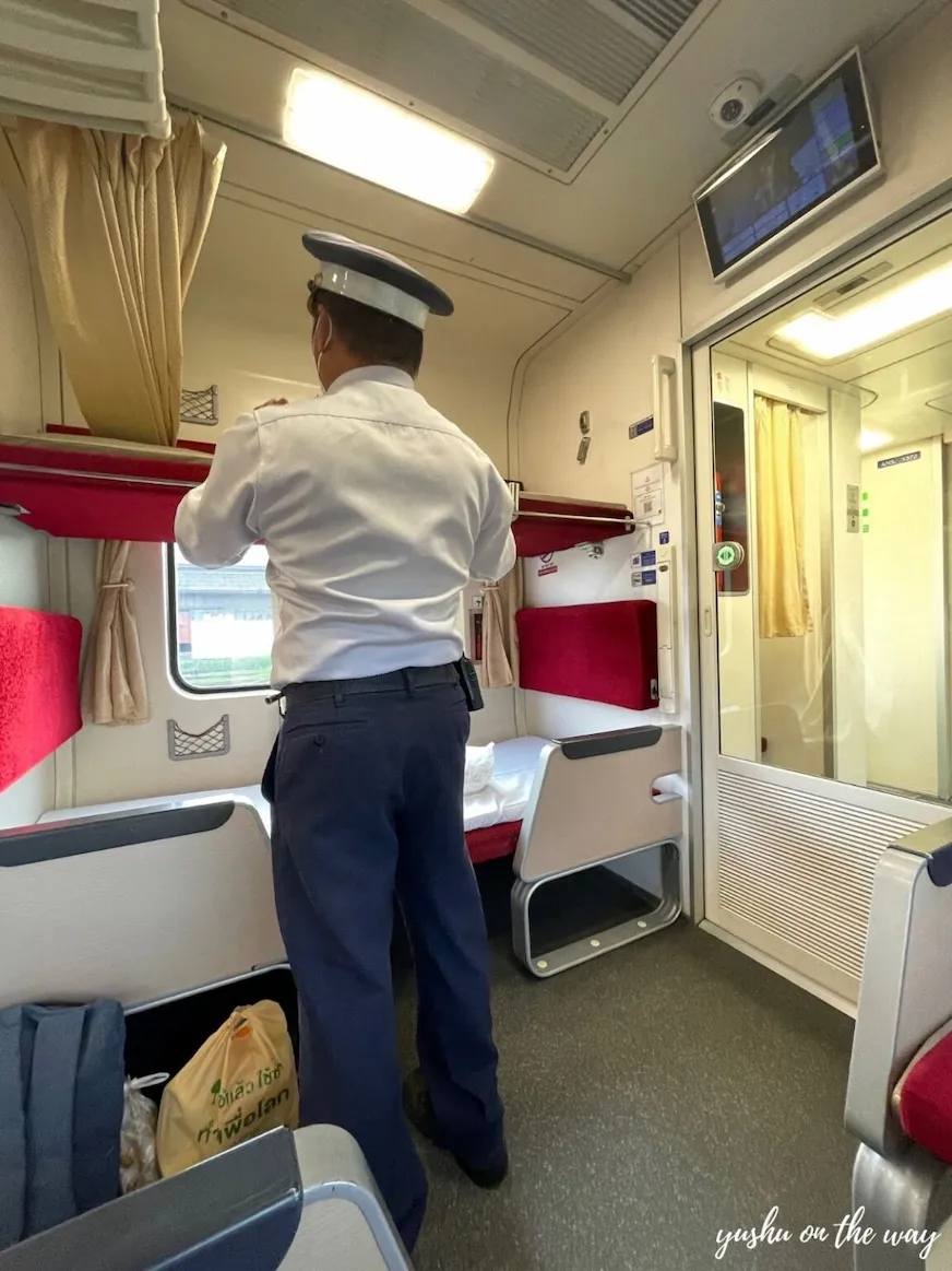 列車人員協助鋪床示意圖
