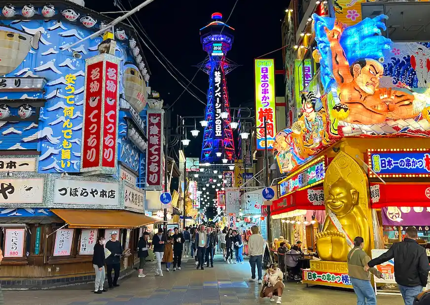 大阪新世界商店街夜晚街景