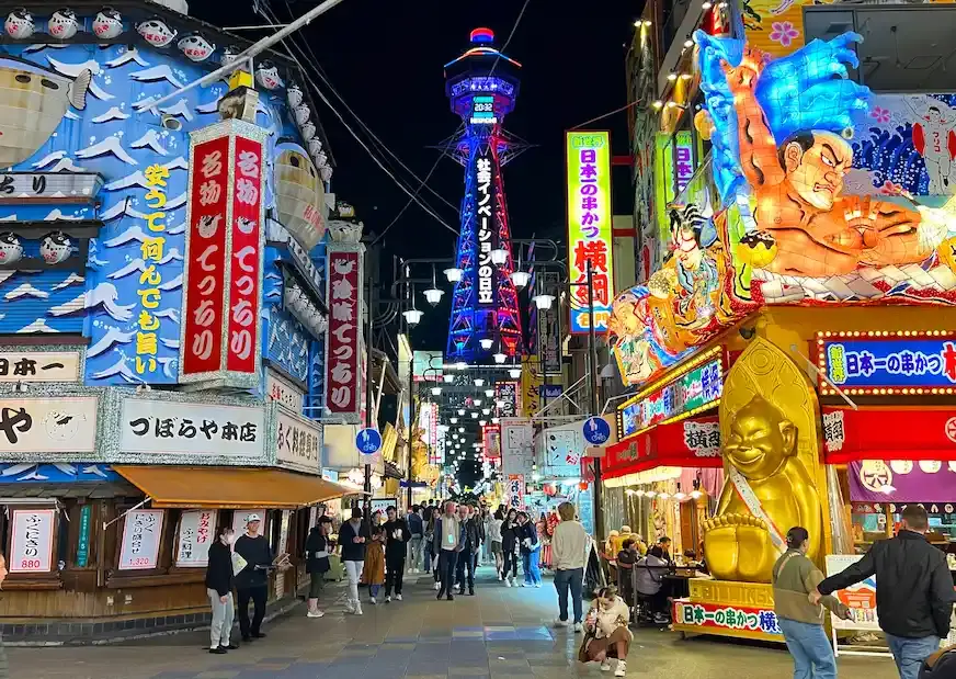 大阪新世界商店街夜晚街景
