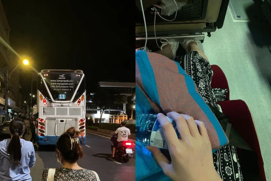 乘車的巴士停靠點