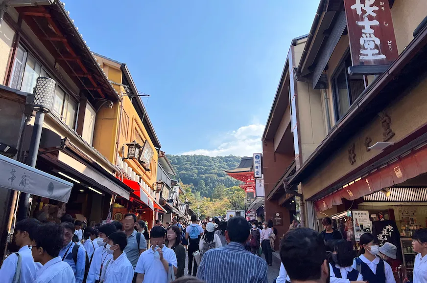 清水寺外的坂道風景及商店街