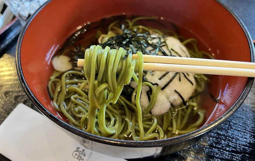 憩和井iwai平等院店抹茶蕎麥麵餐點