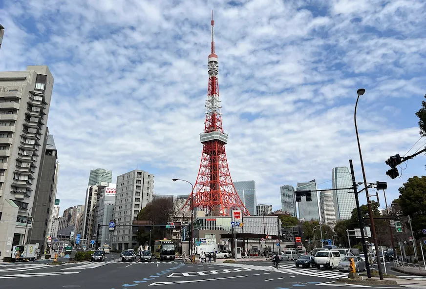 東京鐵塔經典必拍聖地 : 赤羽橋交叉點