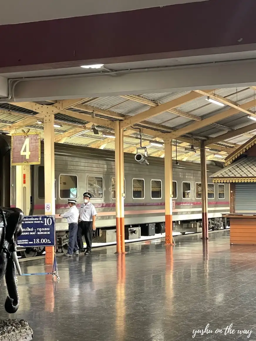 清邁車站的月台景觀  
