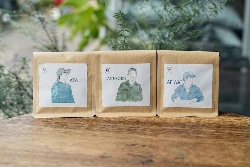 AKHA AMA COFFEE店內的咖啡豆