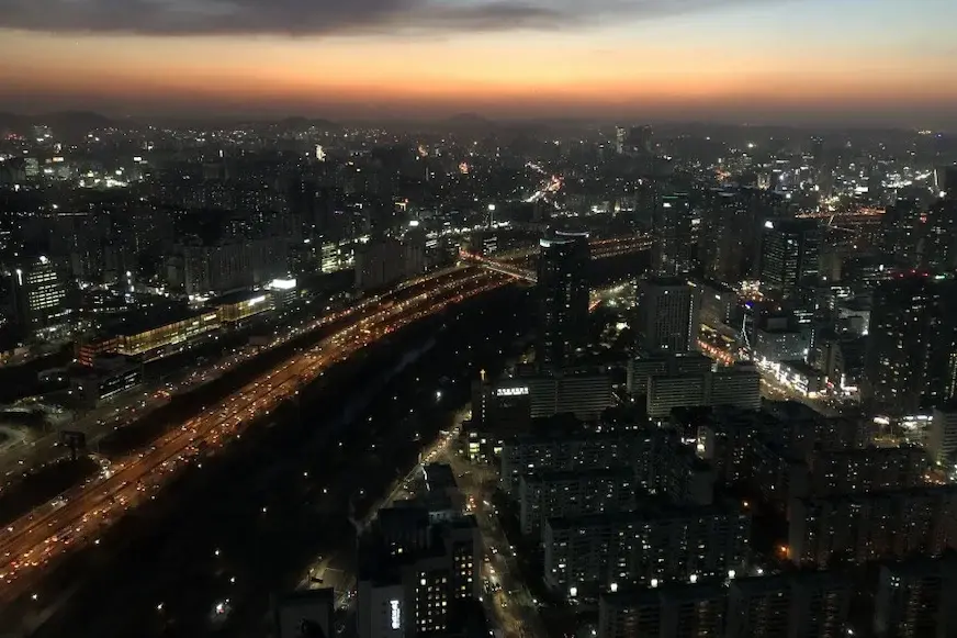 汝矣島63大廈展望台觀賞夜景照