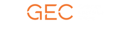 GEC Transparent background orange and white logo