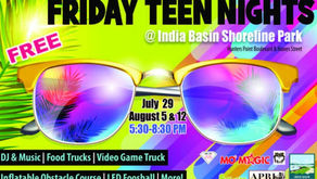 Friday Teen Nights at India Basin Shoreline Park Starting July 29