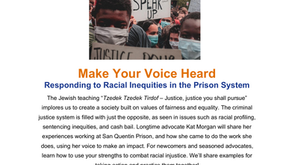 Make Your Voice Heard: Responding to Racial Inequities in the Prison System