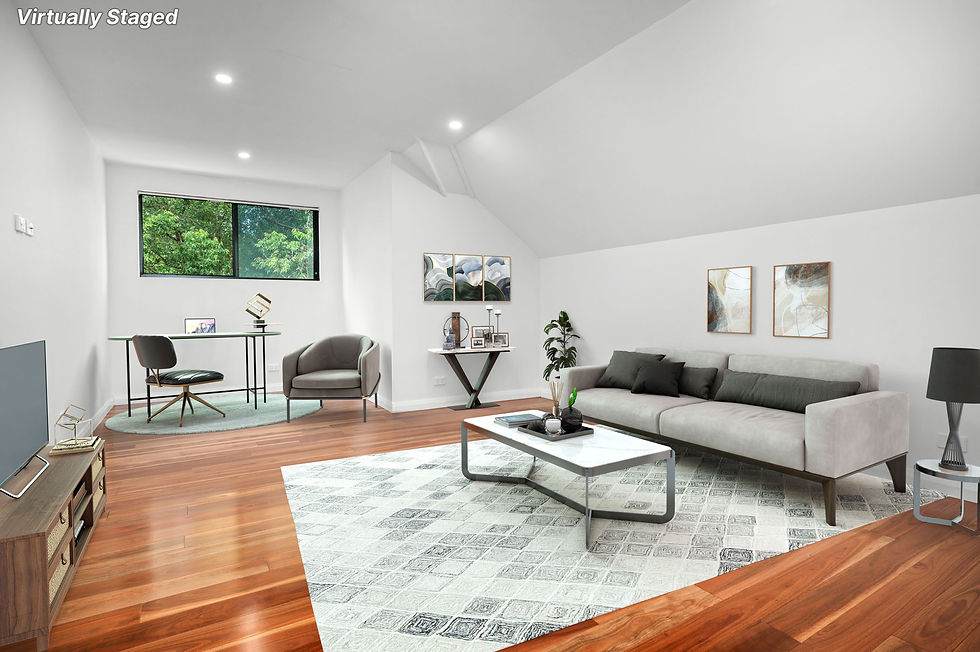 A property in Lindfield - The upstairs gallery was styled for Stone Real Estate