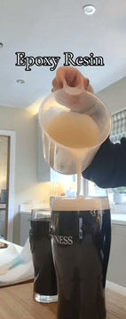 Thumbnail: Handpoured Epoxy Resin Guinness Inspired Full Pint Filled Collector's Piece