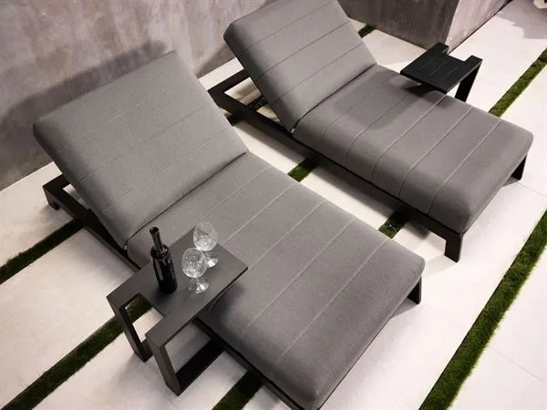 Chaise lounge sale with side table
