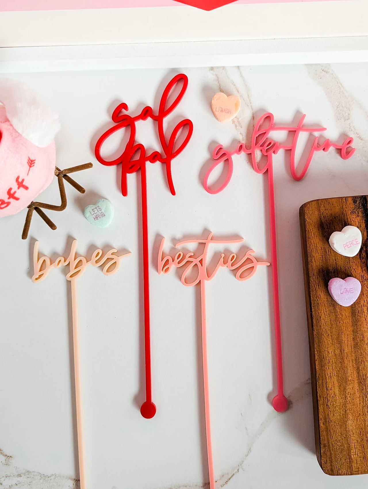 Galentine Party Drink stirrer