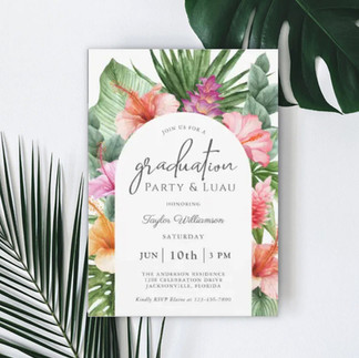 Tropical Graduation Invitation