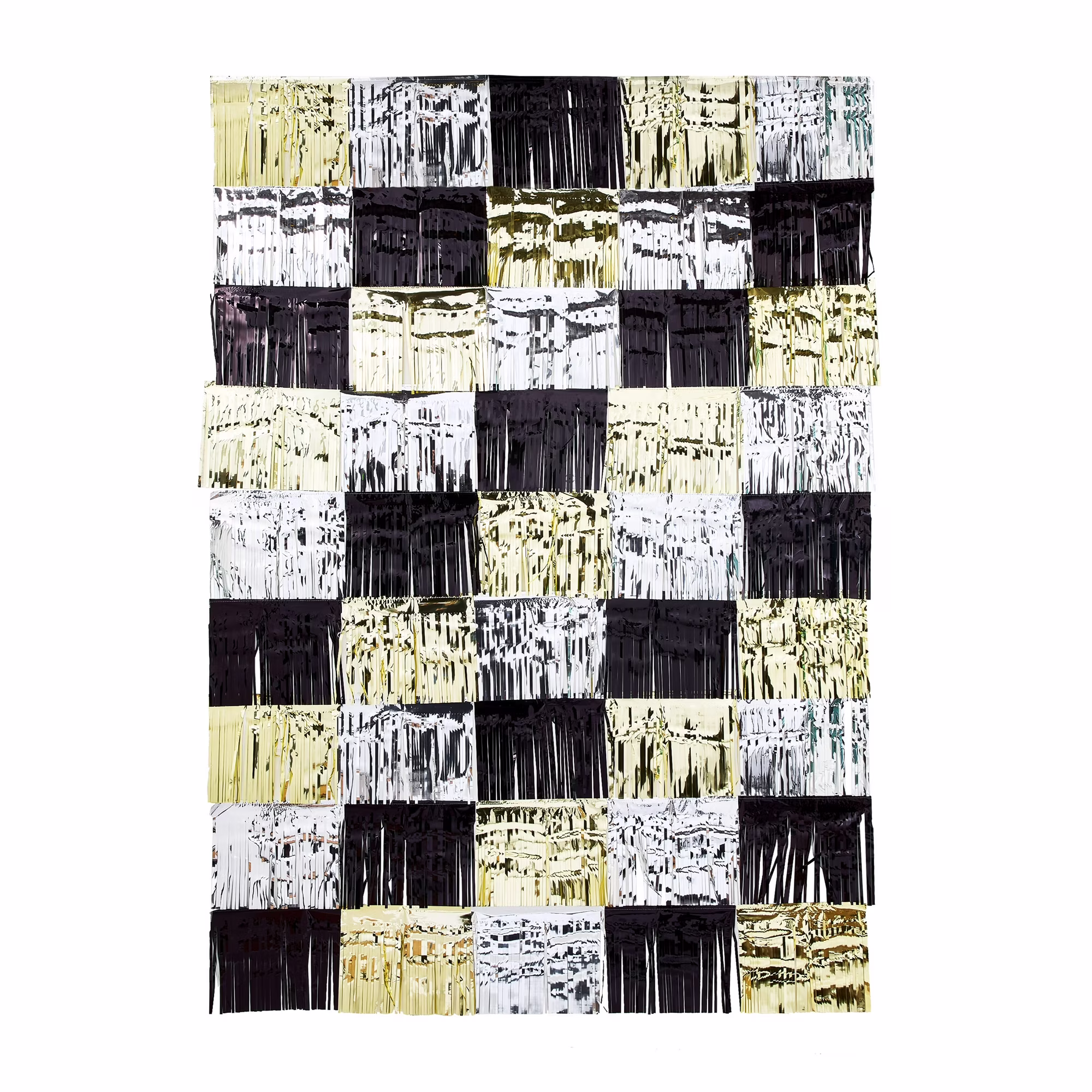 Fringe backdrop gold silver black