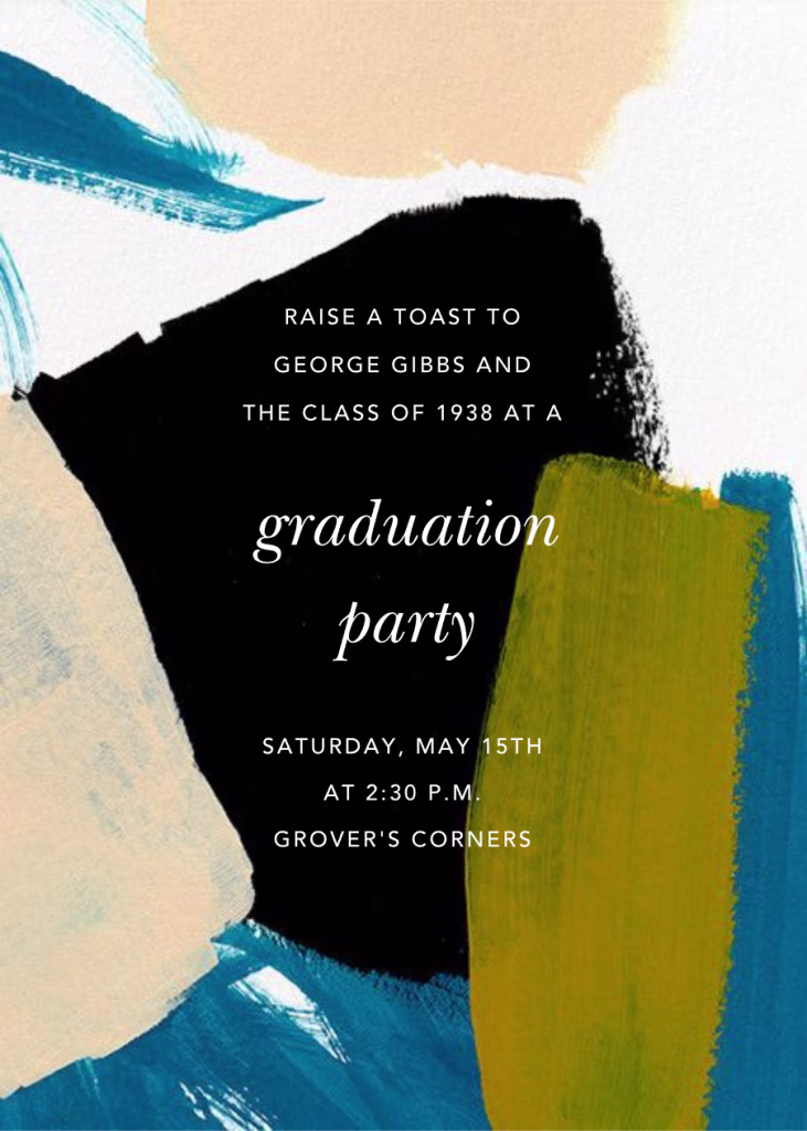 Simple Paint Graduation Invite