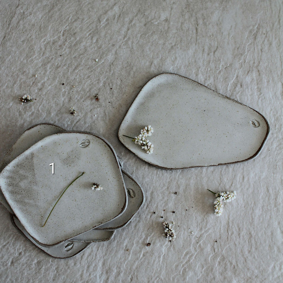 Thumbnail: DESSERT PLATE GRAY - WHITE MATTE