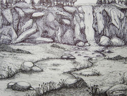 Rocks, stift en pen 32x24cm 2003
