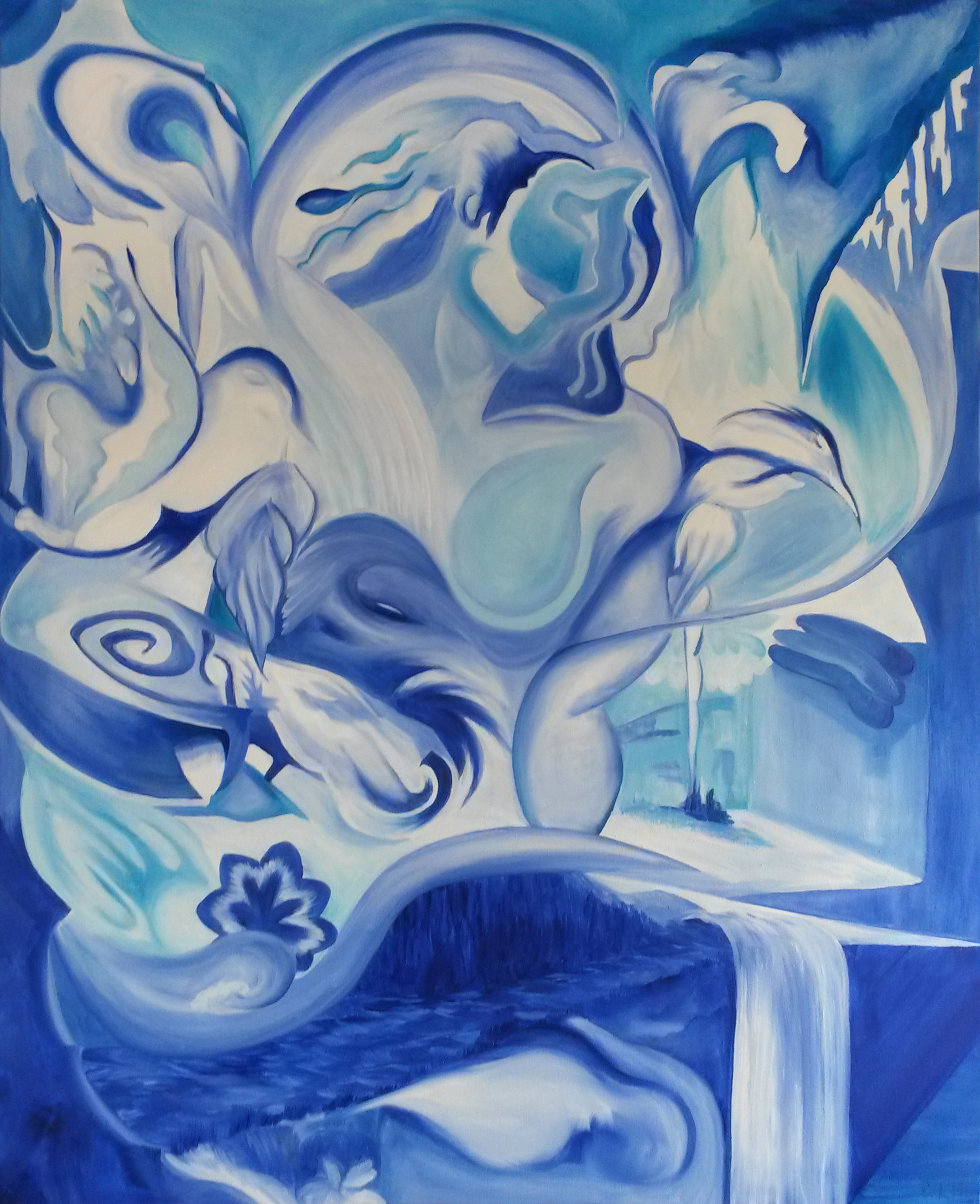 Gitar, olieverf, 80 x 100, 2017