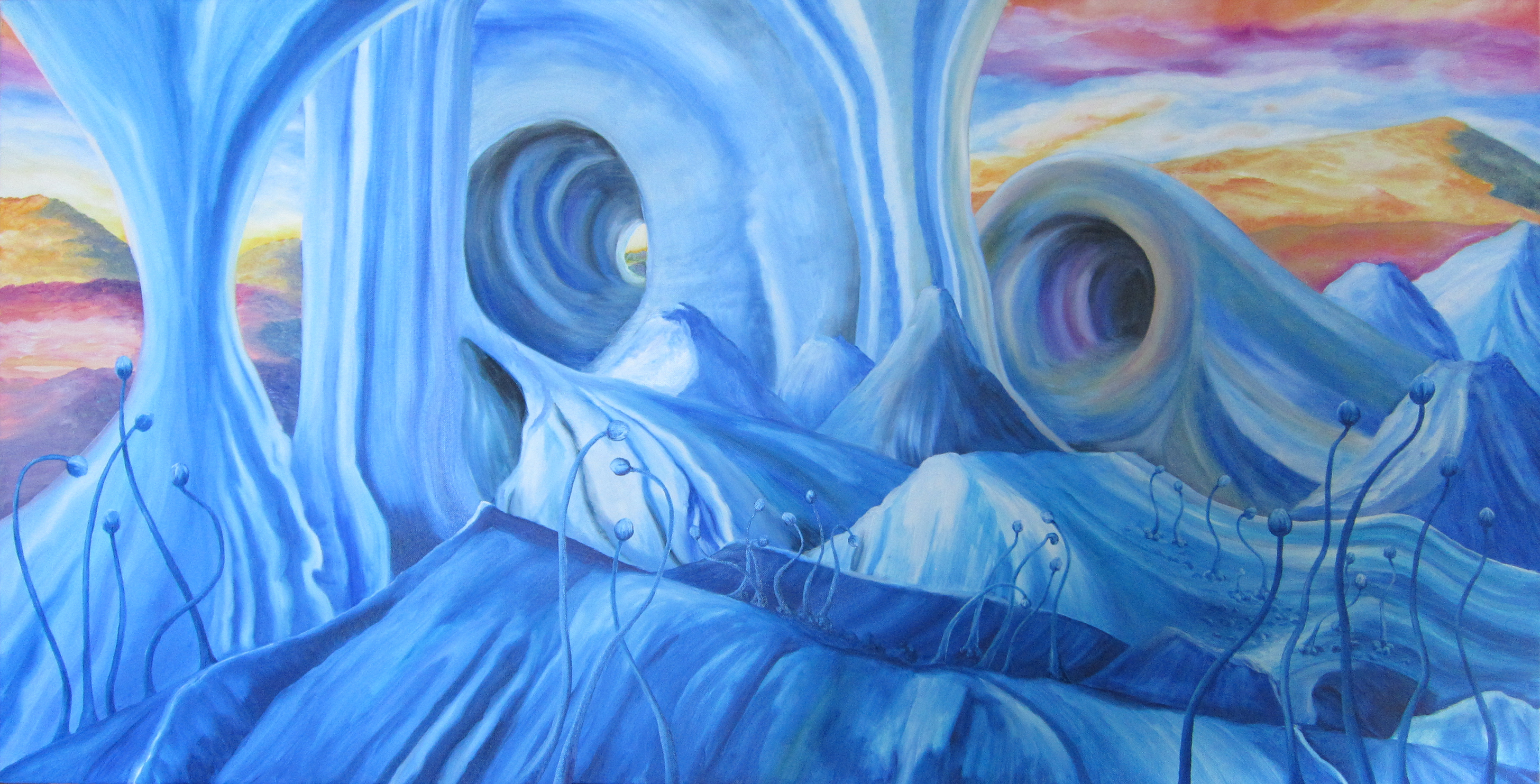 Orbis Terrarum aliena, olieverf, 60 x 120, 2018
