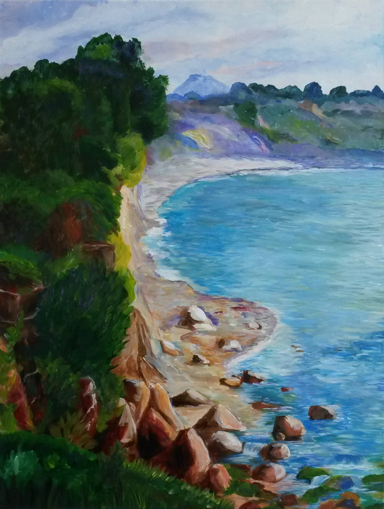 At the sea, 60 x 80, acryl, 2018