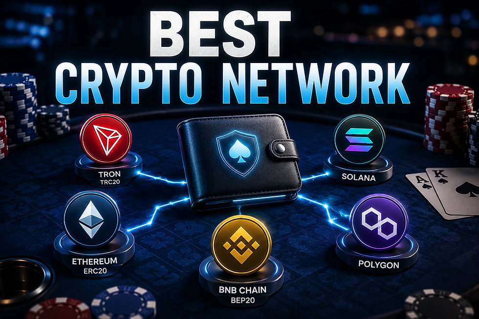 USDT and USDC Networks for Online Poker: TRC20 vs ERC20 vs BEP20 vs Solana vs Polygon