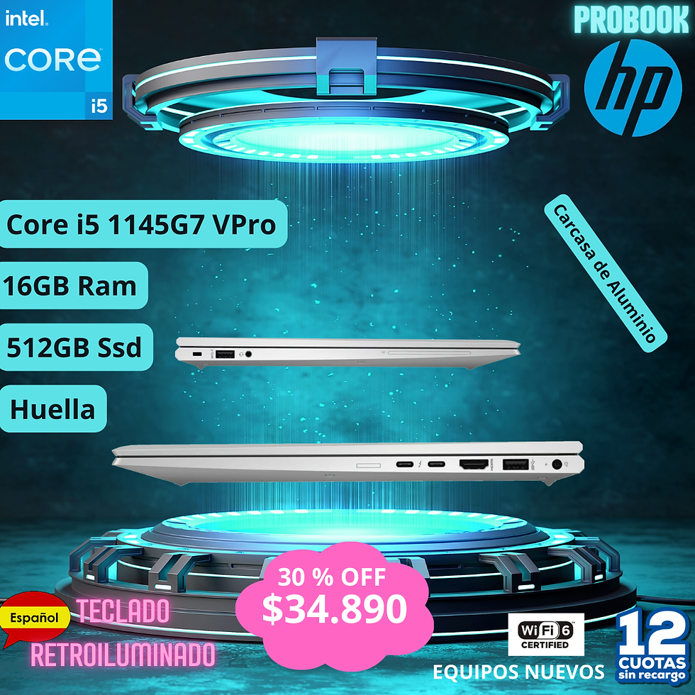 Miniatura: HP EliteBook 850 Core™ i5-1145G7 VPro + 16GB de RAM + 512GB Ssd