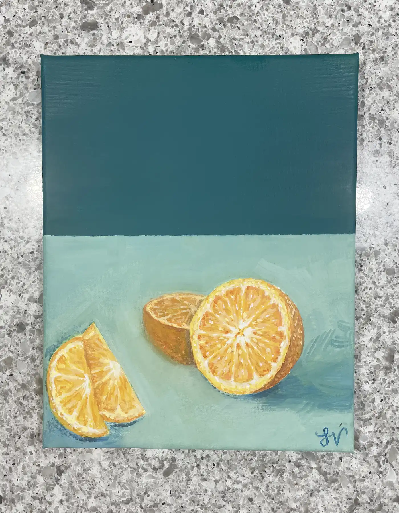 Orange Gouche Painting