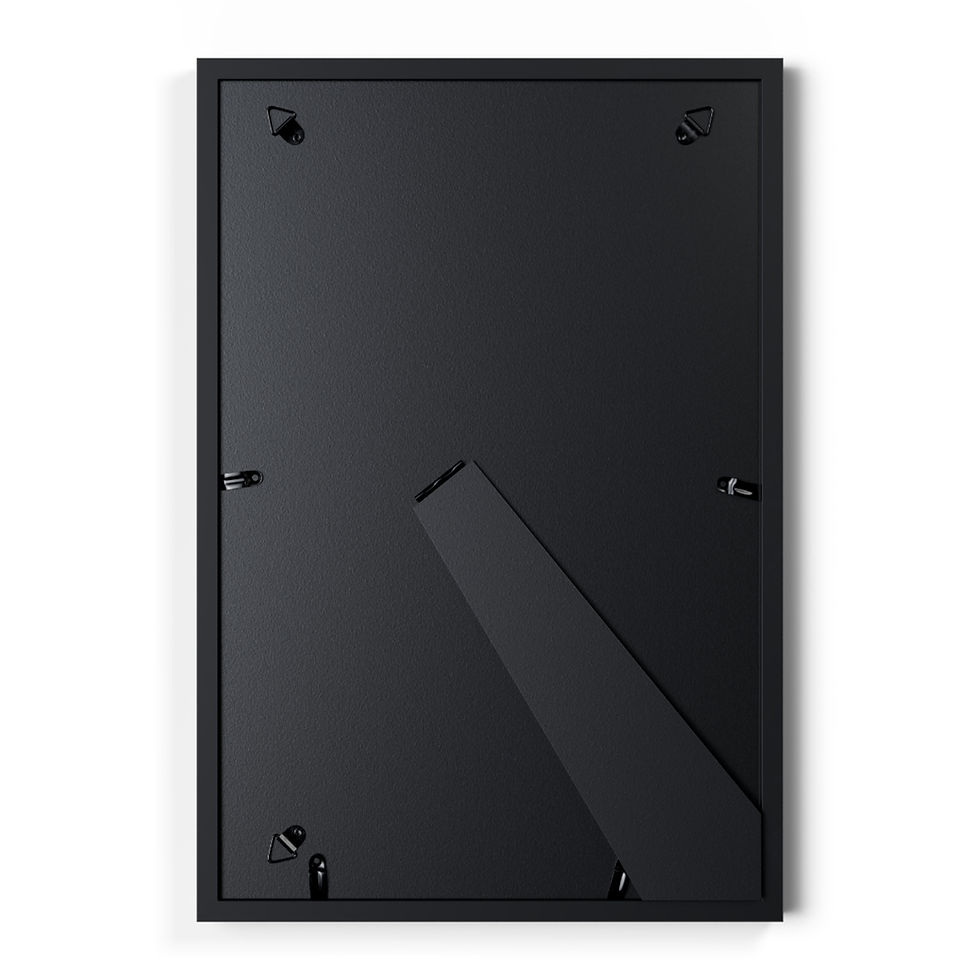 Thumbnail: Back of black picture frame with stand