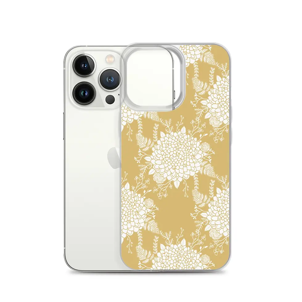 Thumbnail: Phone case with mustard floral pattern