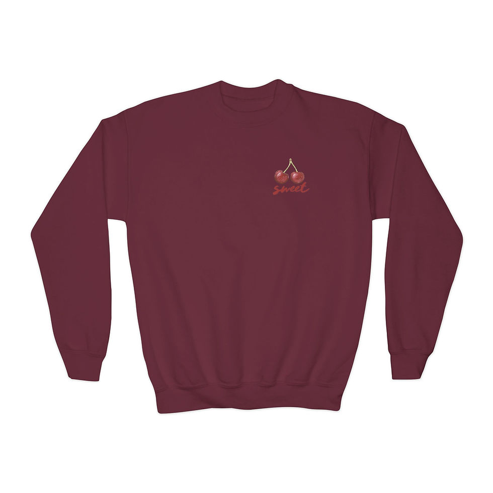 Thumbnail: Sweet Cherry Youth Crewneck Maroon